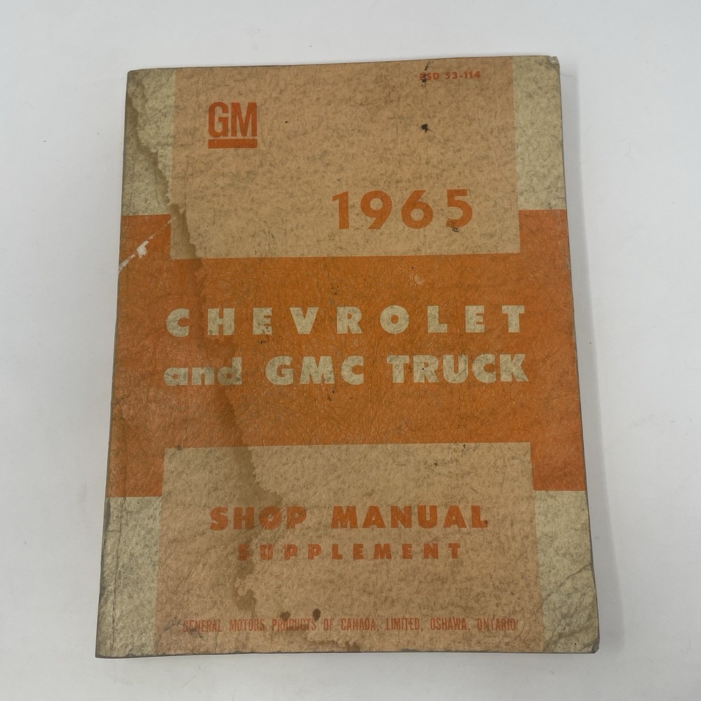 Vintage 1965 Chevrolet & GMC Truck Shop Manual Supplement GM Original OEM